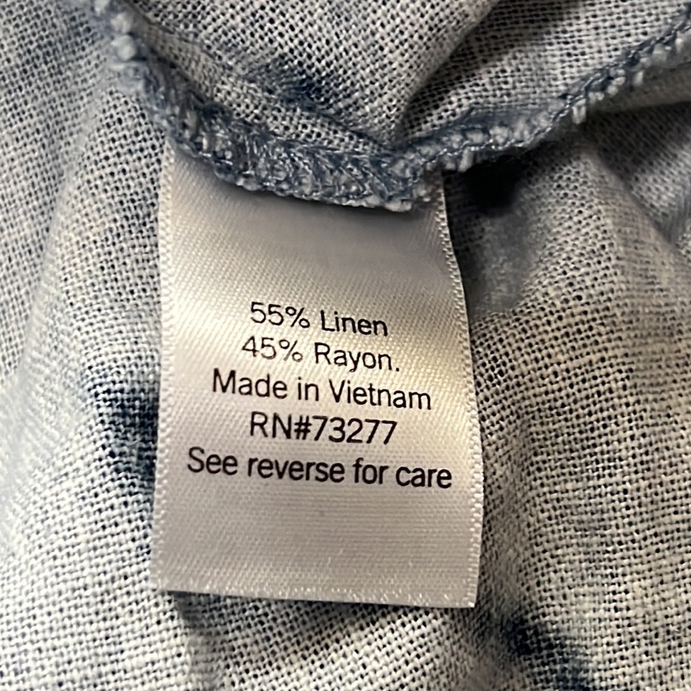 Sonoma Linen/Rayon Blue tie dye dress size XL - Picture 9 of 9